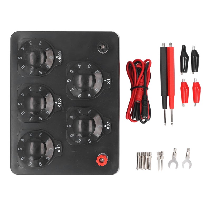 Adjustable Decade Resistor 0-9999.9 Ohms 0.1 Ohm Step Level 1 Precision - High Strength ABS Durable Variable Resistance Box for Laboratory Measurement, Electrical Testing, Electronics Education - Image 1