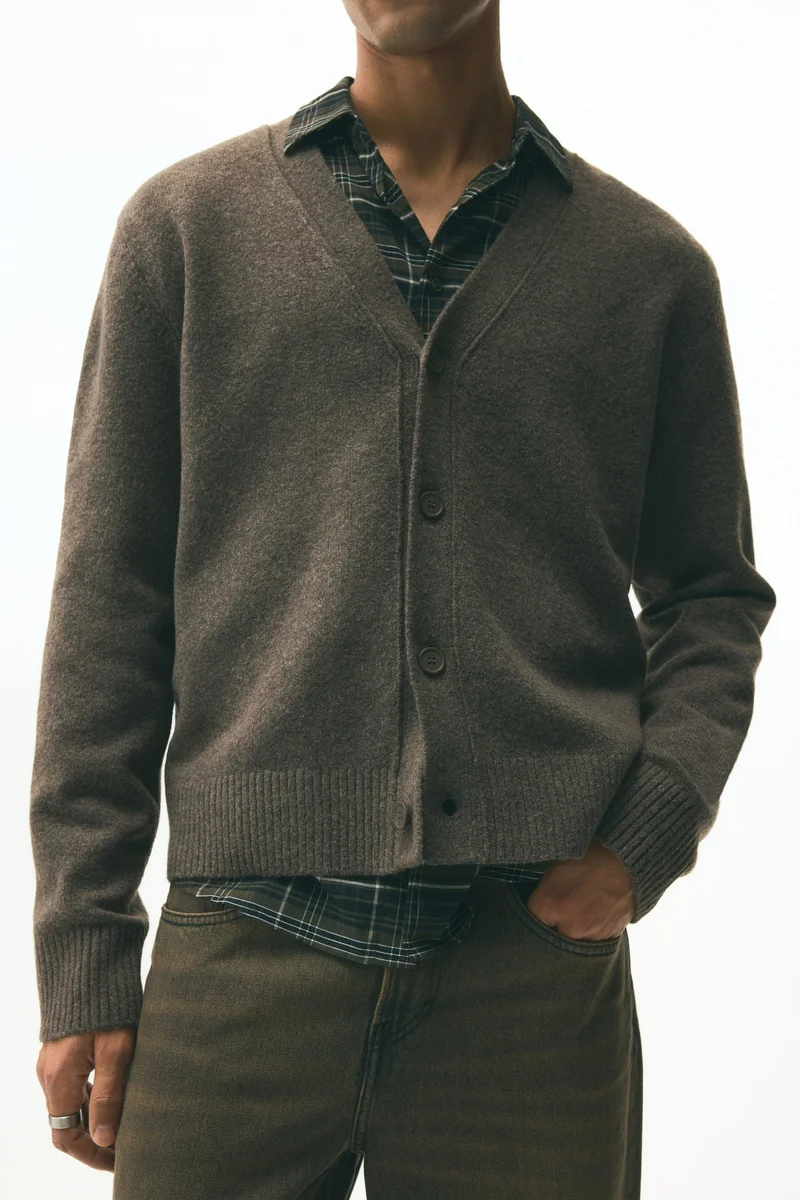 H&M  Regular Fit Brushed cardigan for Men | Best Price UAE