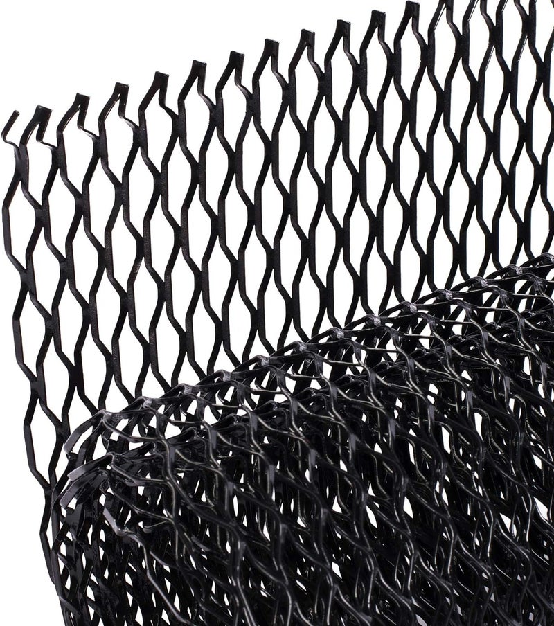 AggAuto 40"x13" Car Grill Mesh - Black Aluminum Alloy Rhombic Hole Bumper Grille Insert, Universal Fit - Image 2