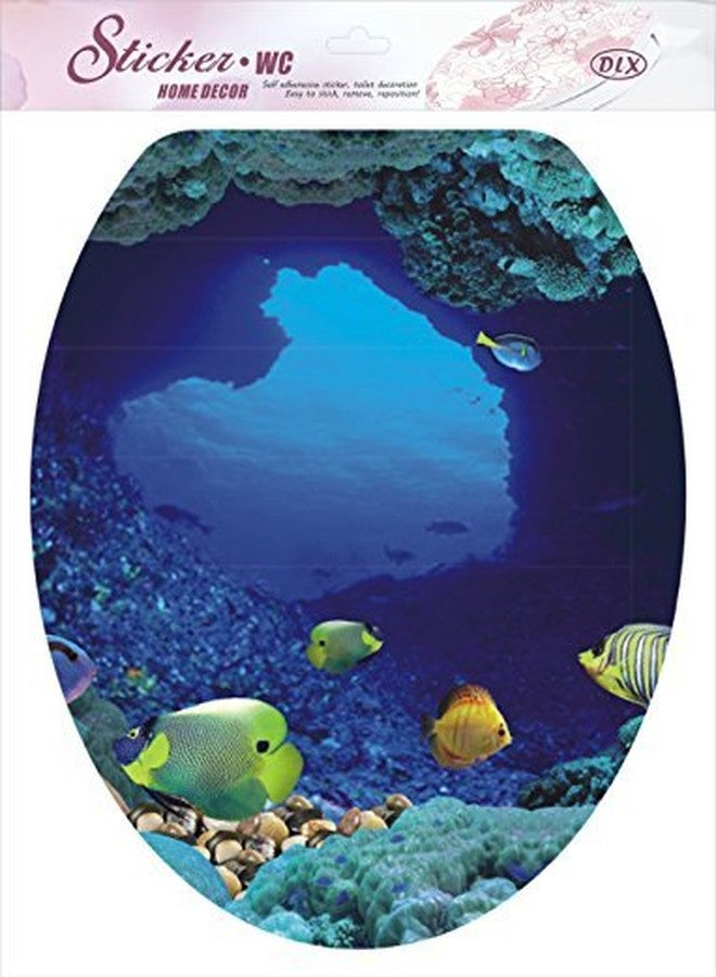 BooDecal Ocean Series Undersea Wall Decals Tropical Fish Toilet Lid Cover Stickers for Bathroom Seat Waterfroof Peel and Stick Decals 12 inches x 15 inches - Image 3