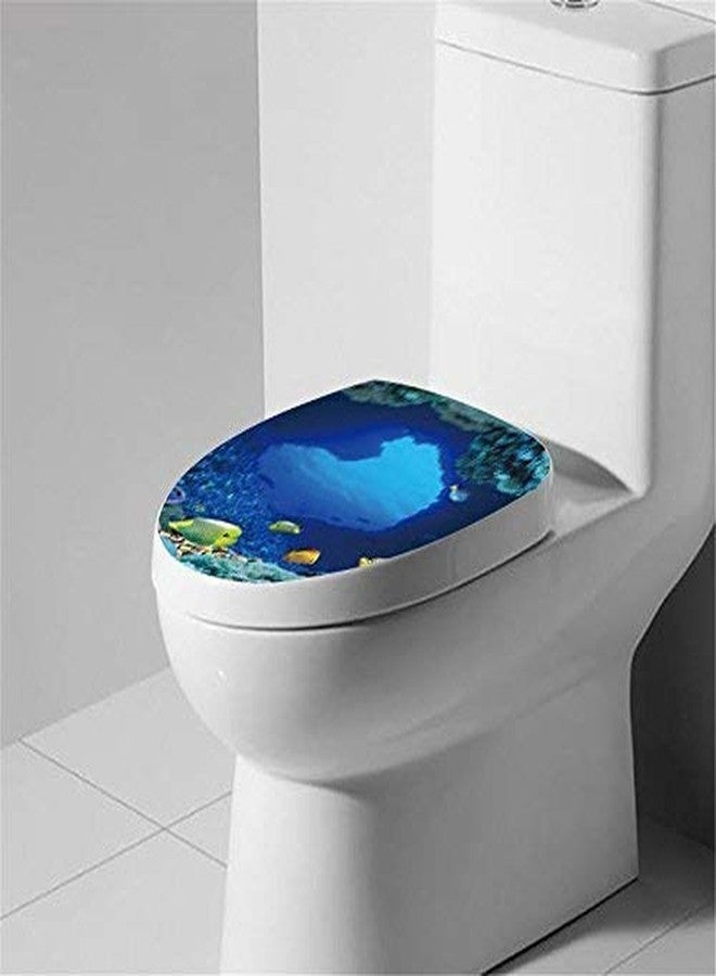 BooDecal Ocean Series Undersea Wall Decals Tropical Fish Toilet Lid Cover Stickers for Bathroom Seat Waterfroof Peel and Stick Decals 12 inches x 15 inches - Image 2