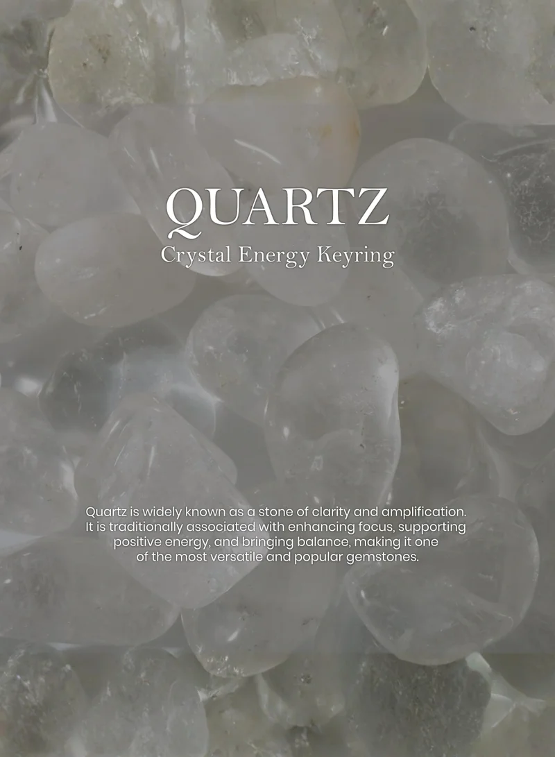 British Fossils ميدالية مفاتيح طاقة الكريستال كوارتز