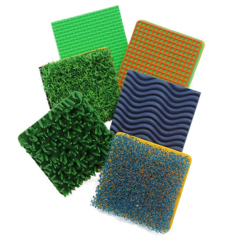 READY 2 LEARN Textured Stampers - Set of 6 - Art Tools for Kids - 3D Tools for Backgrounds, Borders and DIY Projects - Image 1
