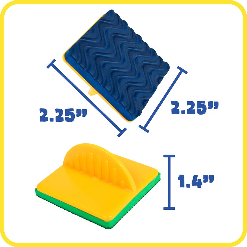 READY 2 LEARN Textured Stampers - Set of 6 - Art Tools for Kids - 3D Tools for Backgrounds, Borders and DIY Projects - Image 3