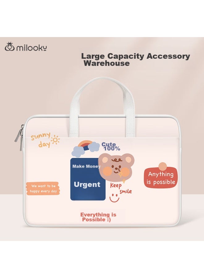 Milooky Laptop Bag, Computer Bag, Handheld, For Women, 13/14 Inches, Suitable For Huawei, Apple, Lenovo, Inner Sleeve, Protective Case - Image 1