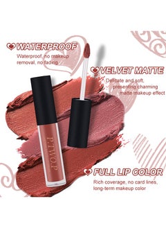 P.TWO.P Liquip Matte Lipstick,3 Colors Lip Gloss Set Matte Velvet Long Lasting Waterproof Smudge Proof Non Sticky Not Fade Lightweight High Pigmented Portable Multi Use Lipstick Liquid Gift Set  - Image 3