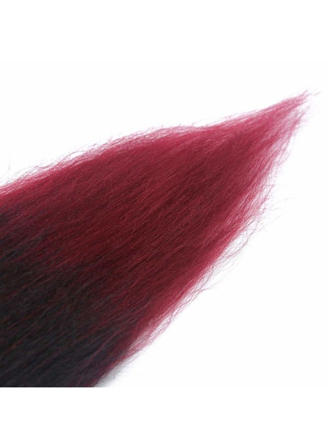 Dorsanee Ombre Burgundy Braiding Hair Pre Stretched 20 Inch 8 Packs Braiding Hair Extensions for Crochet Box Braids Twists Locs Hair Itch Free Soft Yaki Texture Hot Water Setting (20inch,#1B/Bug) - Image 5