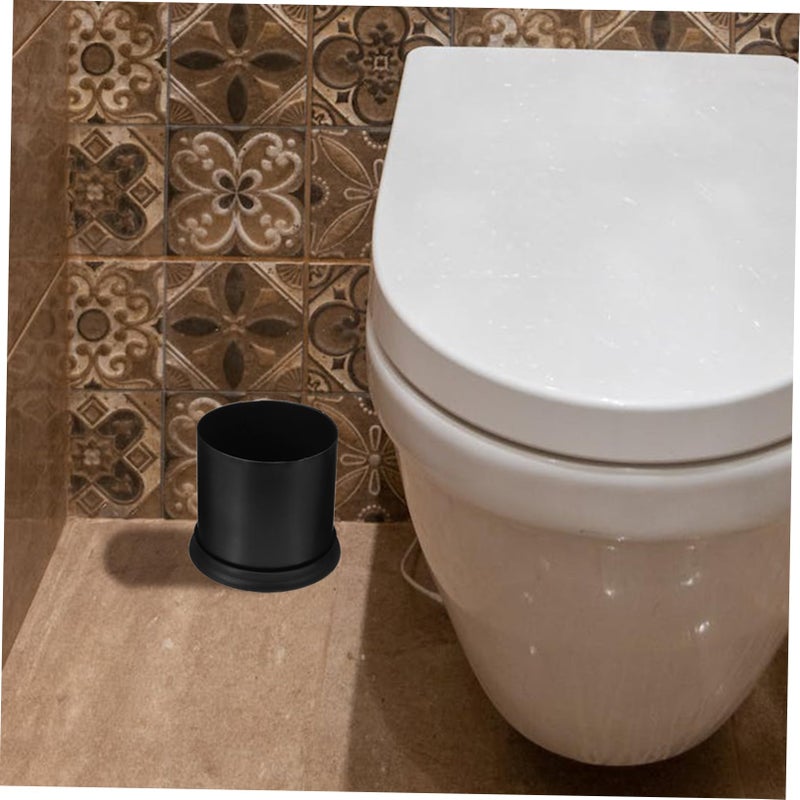 Compact Plastic Toilet Brush Holder White Space Saving Design Easy Storage Cleaning - Image 5