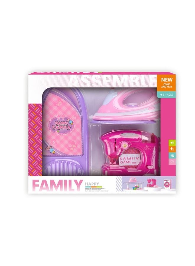 Kids Pretend Play Electric Sewing Machine, Iron & Board Set – 3-Piece Household Appliance Toy Set for Boys and Girls - Image 5