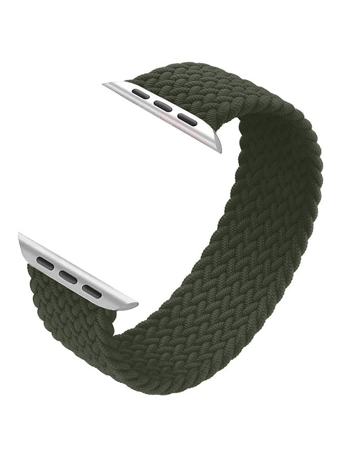 Solo Nylon Band 44mm Size 135-140mm with Metal Lugs Compatible with Apple Watch 44mm 45mm 49mm Series 1-9 SE Ultra 1 Ultra 2 - Green - Image 1