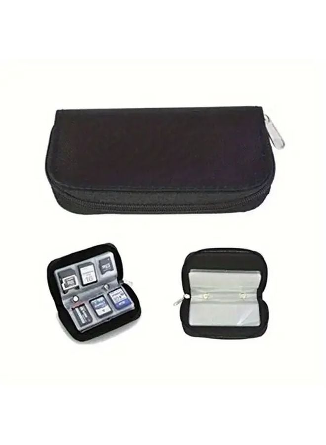 حقيبة تخزين كاميرا PVC محمولة متعددة الوظائف باللون الأحمر، تحتوي على 18 فتحة لبطاقات SD و4 فتحات لبطاقات CF - Image 4