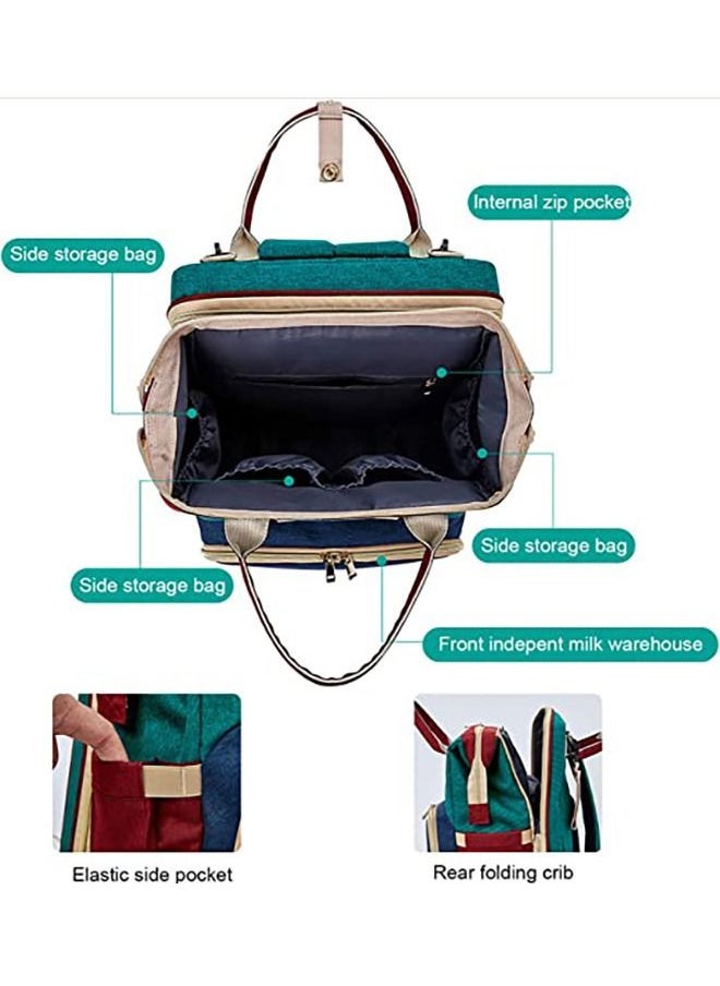 Arabest - Diaper Bag Backpack with Changing Station, Travel Baby Nappy Bag with USB Charging Large Capacity Diaper Bag Totes with Portable Travel Bassinet Waterproof Mommy Bag for Essentials New Born Boy Girl - Image 1