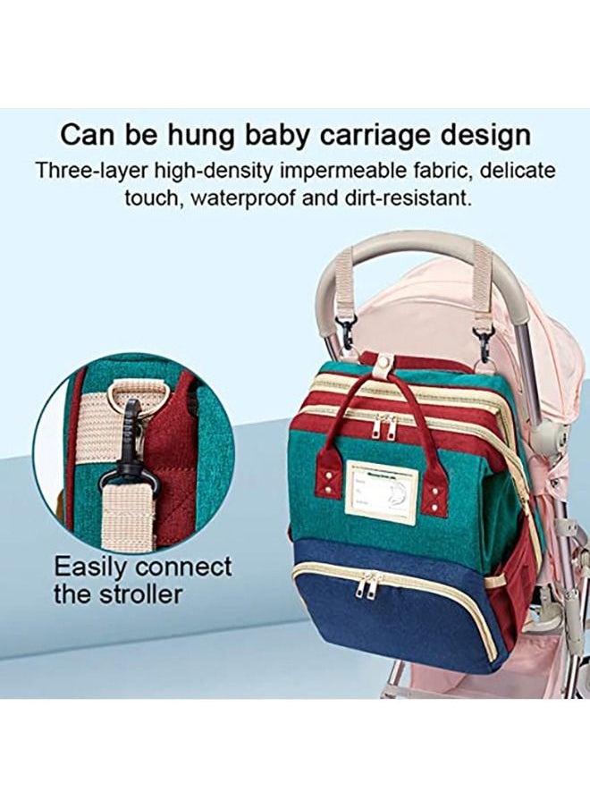Arabest - Diaper Bag Backpack with Changing Station, Travel Baby Nappy Bag with USB Charging Large Capacity Diaper Bag Totes with Portable Travel Bassinet Waterproof Mommy Bag for Essentials New Born Boy Girl - Image 1
