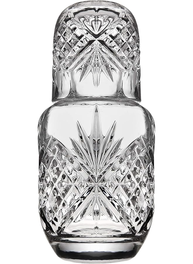 Bedside Night Carafe - Cup and Bottle to Keep Next To Your Bed for a Handy Midnight Drink, 17 Oz