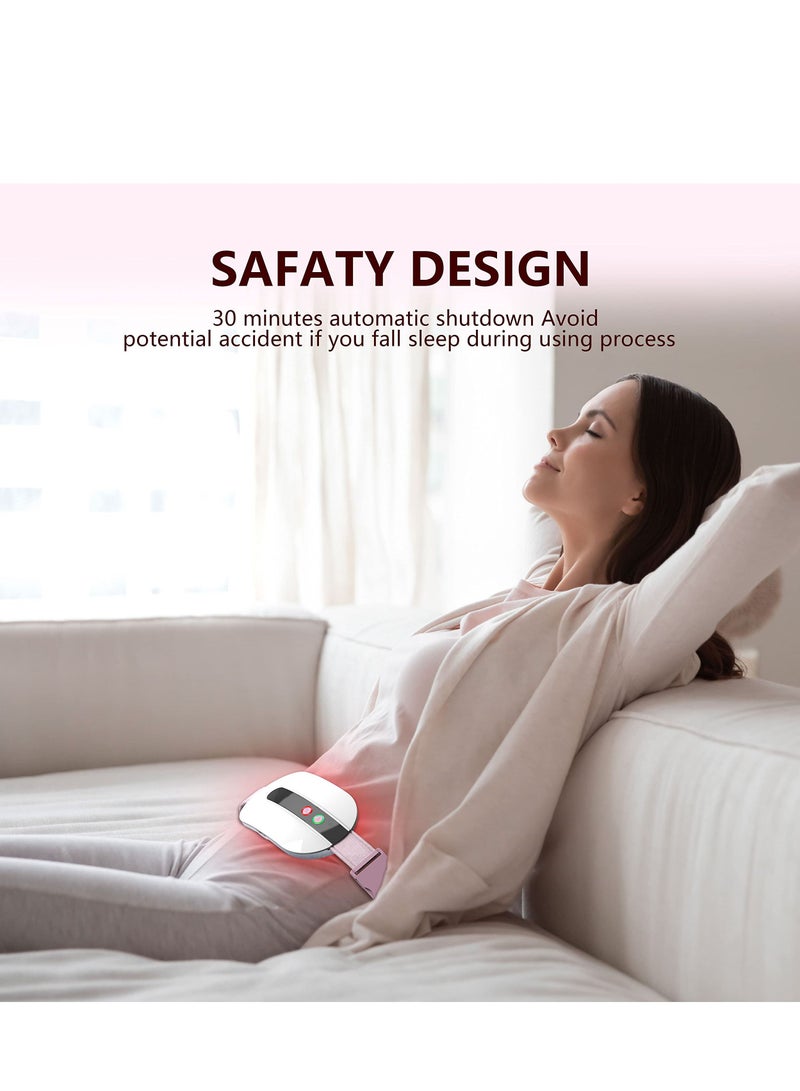 Excefore Portable Cordless Heating Pad, Pad for Back Pain with 3 Heat Levels and Vibration Massage Modes, White - Image 3