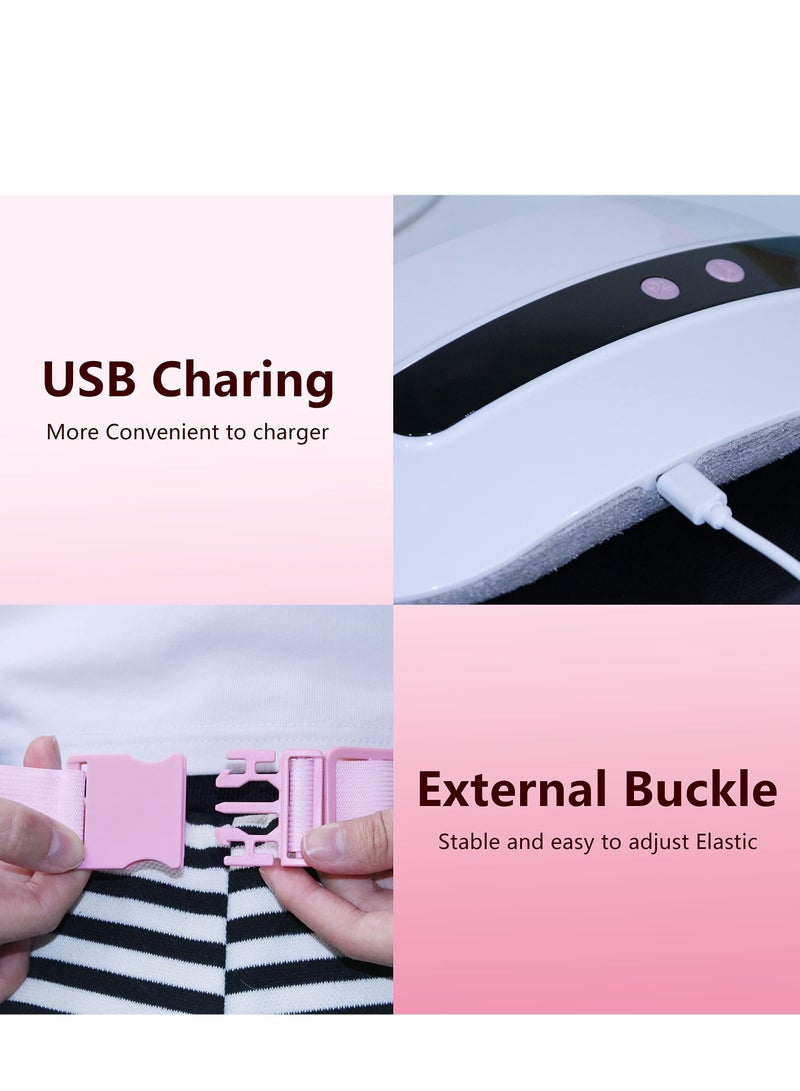 Excefore Portable Cordless Heating Pad, Pad for Back Pain with 3 Heat Levels and Vibration Massage Modes, White - Image 5