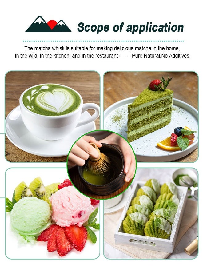 HomarKet - Japanese Matcha Set with Whisk and Bowl, 4 Pack Tea Ceremony Accessory Kit, Whisk, White Ceramic Holder, Traditional Scoop, Perfect to Prepare a Cup of Matcha - Image 1