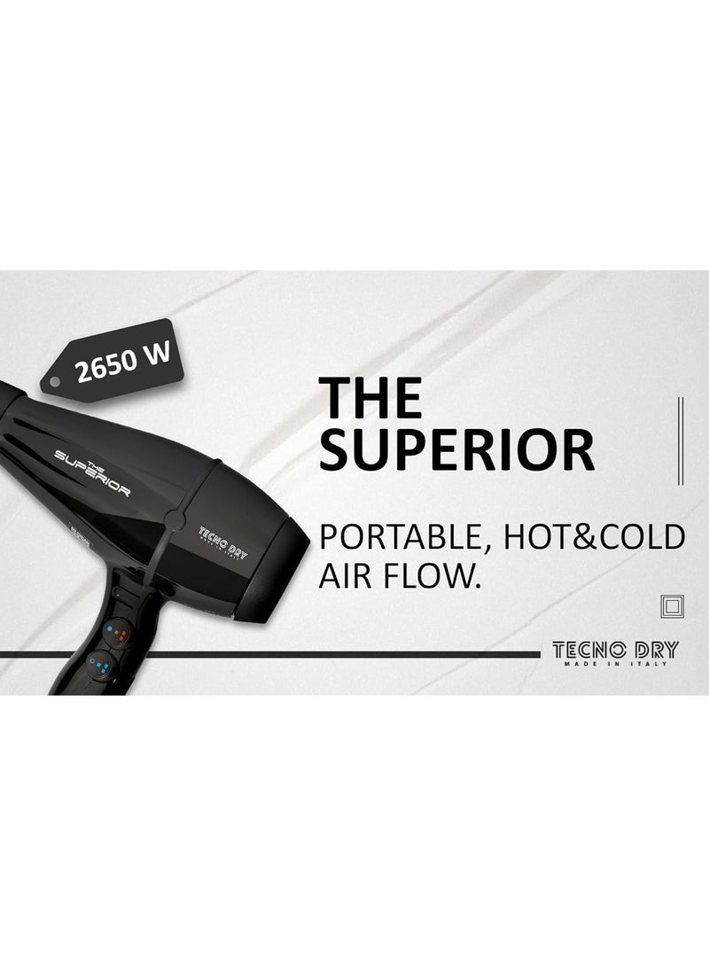 Tecno Dry Tecno Elettra Superior Hair Dryer 2650W – Professional High-Performance Blow Dryer - Image 5