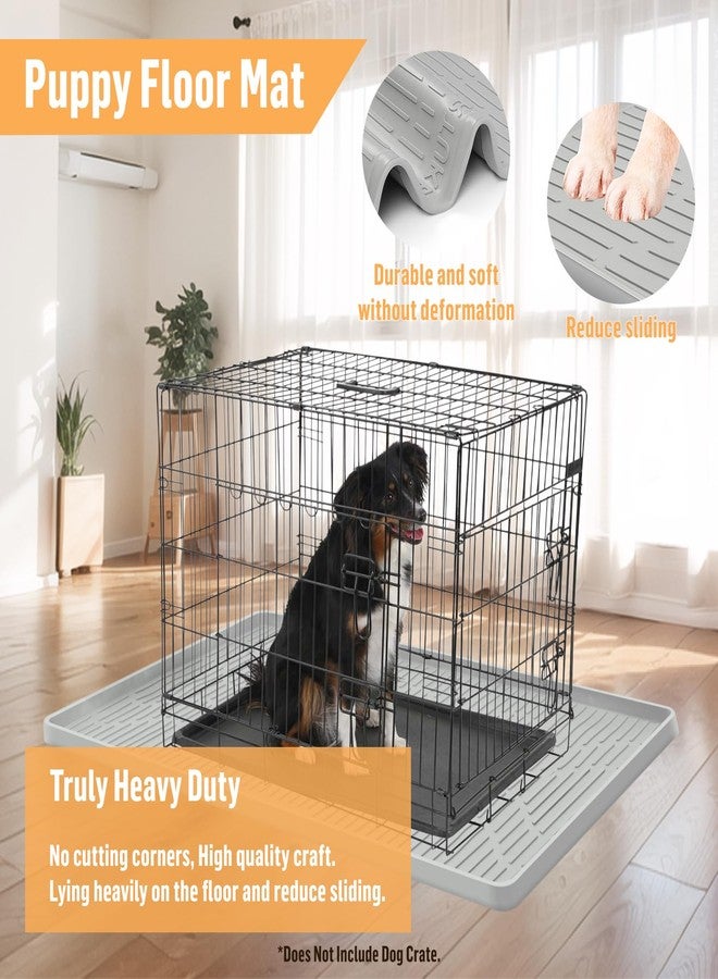 Bartuke Silicone Dog Crate Mat, 36" x 24" Crate Liner for Dog Cages, Kennel Mat with Raised Edge, Washable, Waterproof, Leakproof, Protect Floors - Image 5
