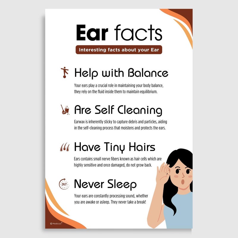 Medicozi Medicozi ENT Hospital Clinic Posters Set of 3 Unframed 12x18 inches Ear Nose Throat Doctors waiting room Art - Image 2