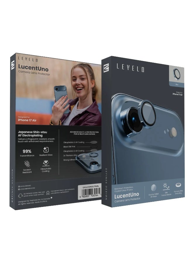 ليفيلو واقي عدسة Lucent Duo مع نفاذية 99% / واقي عدسة iPhone 17 Air / واقي عدسة مع 2x سبائك التيتانيوم - أزرق - Image 5
