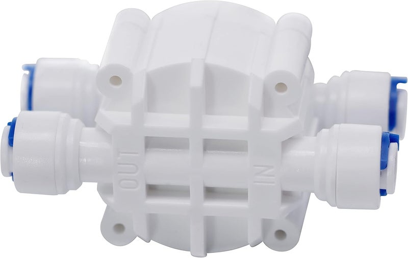 DIGITEN 1/4" Automatic Shut-Off Valve with Quick-Connect Fittings For RO Reverse Osmosis - Image 1