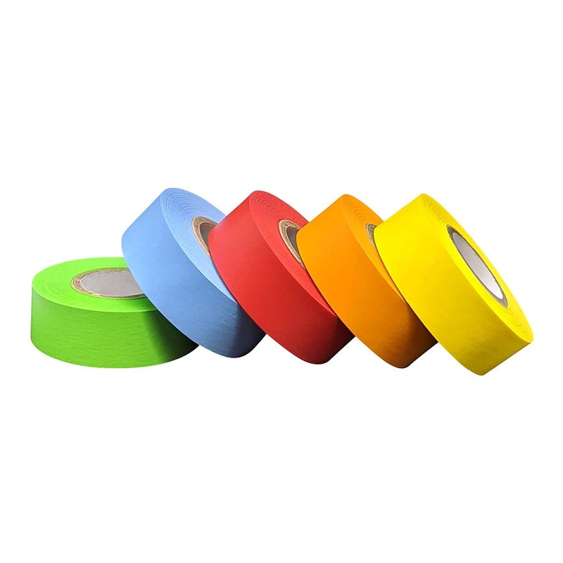 Bartovation Science Lab Labeling Tape Variety Pack, 500 Inches Long x 3/4 Inch Width, 1 Inch Diameter Core [5 Rolls of Assorted Colors] for Color Coding and Marking - Image 1
