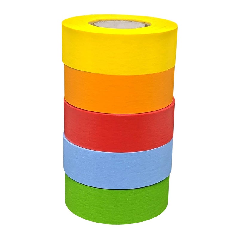 Bartovation Science Lab Labeling Tape Variety Pack, 500 Inches Long x 3/4 Inch Width, 1 Inch Diameter Core [5 Rolls of Assorted Colors] for Color Coding and Marking - Image 3
