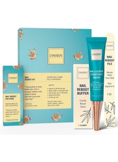 Onsen Secret Onsen Secret Nail Care Kit - Japanese Nail Buffer and Shine Kit - Strengthening & Shining - Spa-Quality Manicure - Organic Ingredients - Long-Lasting Shine - Easy & Safe - w/Cuticle Care Serum - 1pk 