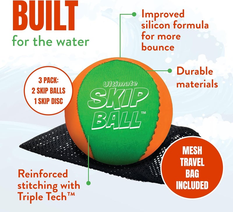 Activ Life The Ultimate Skip Ball – Water Bouncing Ball (2 Pack) Create Lasting Memories with Your Friends & Family at The Beach, Lake or Pool - Great for All Ages - Image 4