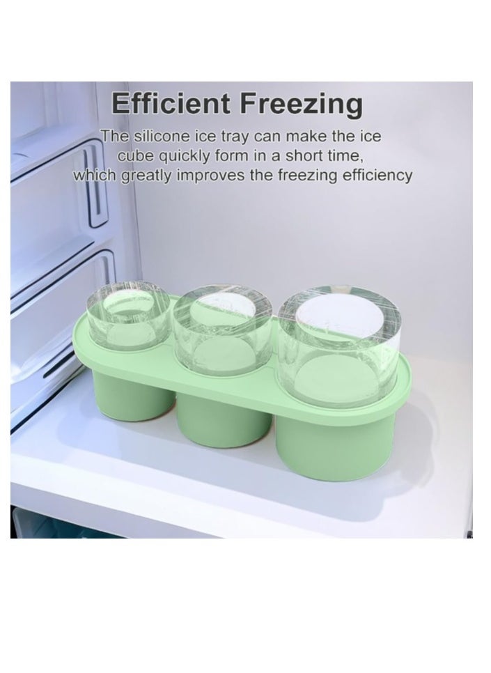 Ice Cube Tray for Stanley Cup Silicone Ice Cube Maker With Lid for 30-40oz Tumbler for Chilling Drinks Coffee Easy Fill and Release Ice Maker BPA Free
