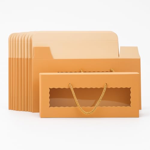 mudrit Hamper Gift Boxes with Twine Handle, Premium Packaging for Diwali, Party Favors, Weddings, Birthday, Festive Gifting, Size - 13.5 x 6 x 3.25 inches (Peach, Pack of 10) - Image 3