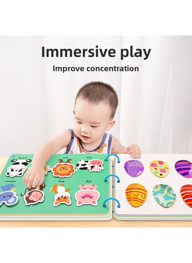 null - Quiet Hand Tear Book Early Education Velcro Baby Tear Book Can Bite 6-Month-Old Baby One-Year-Old Toy 1 Enlightenment-Color:Enlightenment Book (paste It Yourself) [0-3 Years Old] - Image 1