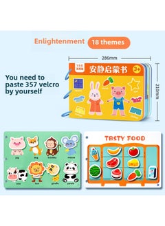 Generic Quiet Hand Tear Book Early Education Velcro Baby Tear Book Can Bite 6-Month-Old Baby One-Year-Old Toy 1 Enlightenment-Color:Enlightenment Book (paste It Yourself) [0-3 Years Old]  - Image 1