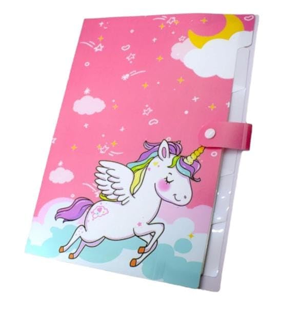 Tera13 TERA 13 Return Gifts for Girls (1 Pcs) File Folder for Kids, Unicorn Theme Folder for Girls, Birthday Gifts Pouch for Kids, Document File Folder for Kids - Image 5