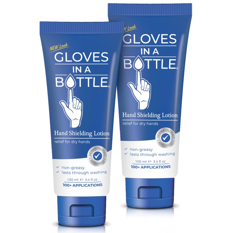 Gloves in a Bottle Shielding Lotion Relief for Eczema and Psoriasis 34 ounces Pack of 2