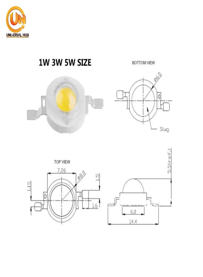 UNIVERSAL HUB� 3W Led light High Brightness (WhiteColor) -Pack of 10 - Image 3