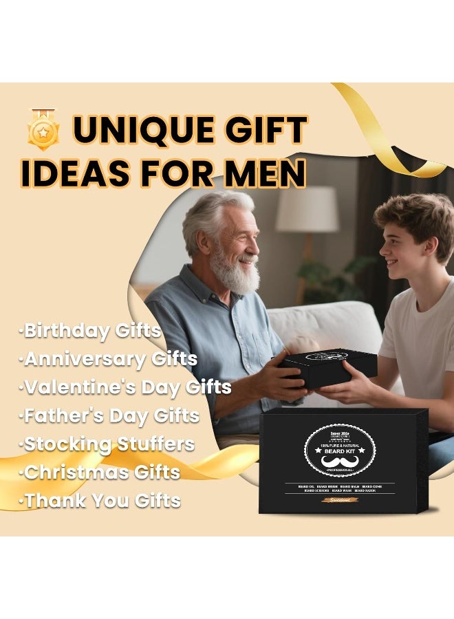 Comfy Mate Men's Beard Shampoo Wash & Conditioner Oil Balm Softener Care Set - Image 2