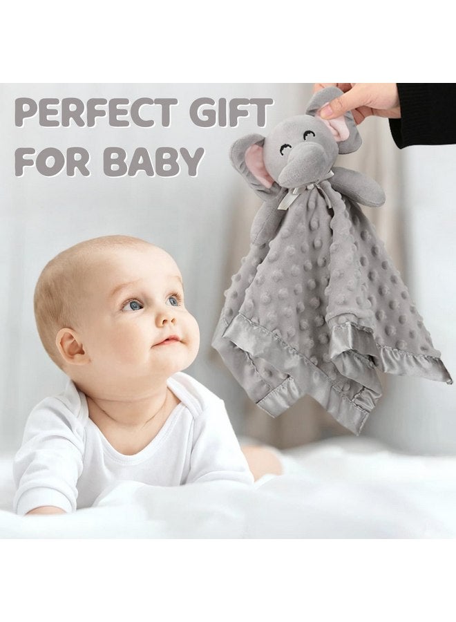 برو غوليم بطانية أمان على شكل فيل من برو جوليم، ناعمة ومحببة للجنسين، هدايا للأطفال حديثي الولادة من الأولاد والبنات، لعبة محشوة على شكل حيوان رمادي مقاس 16 بوصة - Image 3