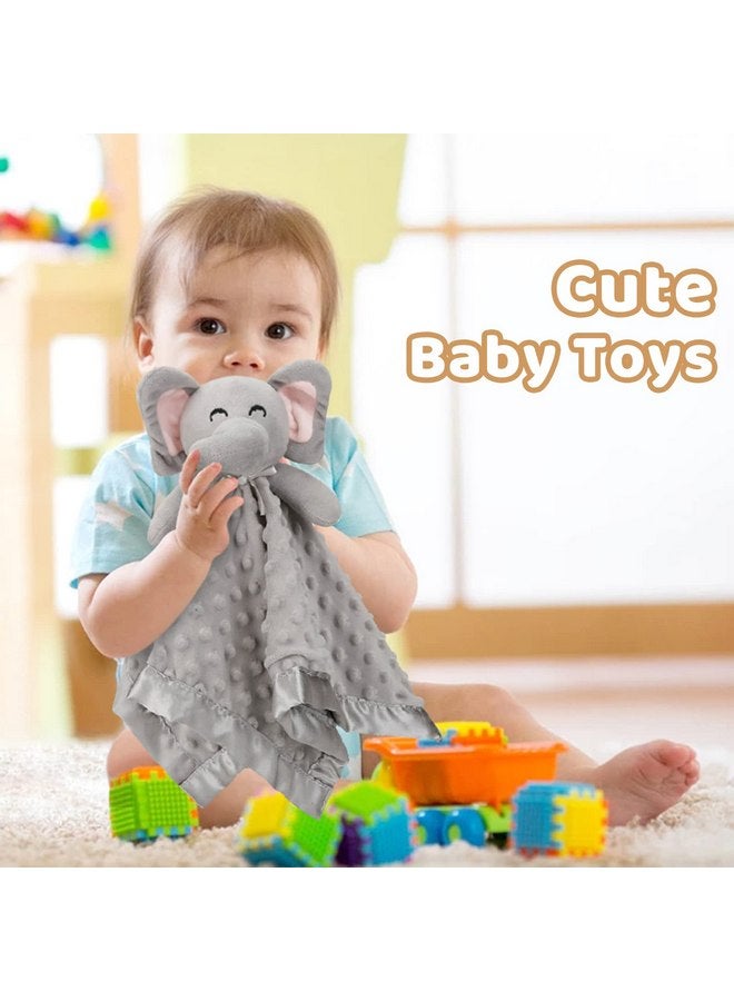 برو غوليم بطانية أمان على شكل فيل من برو جوليم، ناعمة ومحببة للجنسين، هدايا للأطفال حديثي الولادة من الأولاد والبنات، لعبة محشوة على شكل حيوان رمادي مقاس 16 بوصة - Image 4