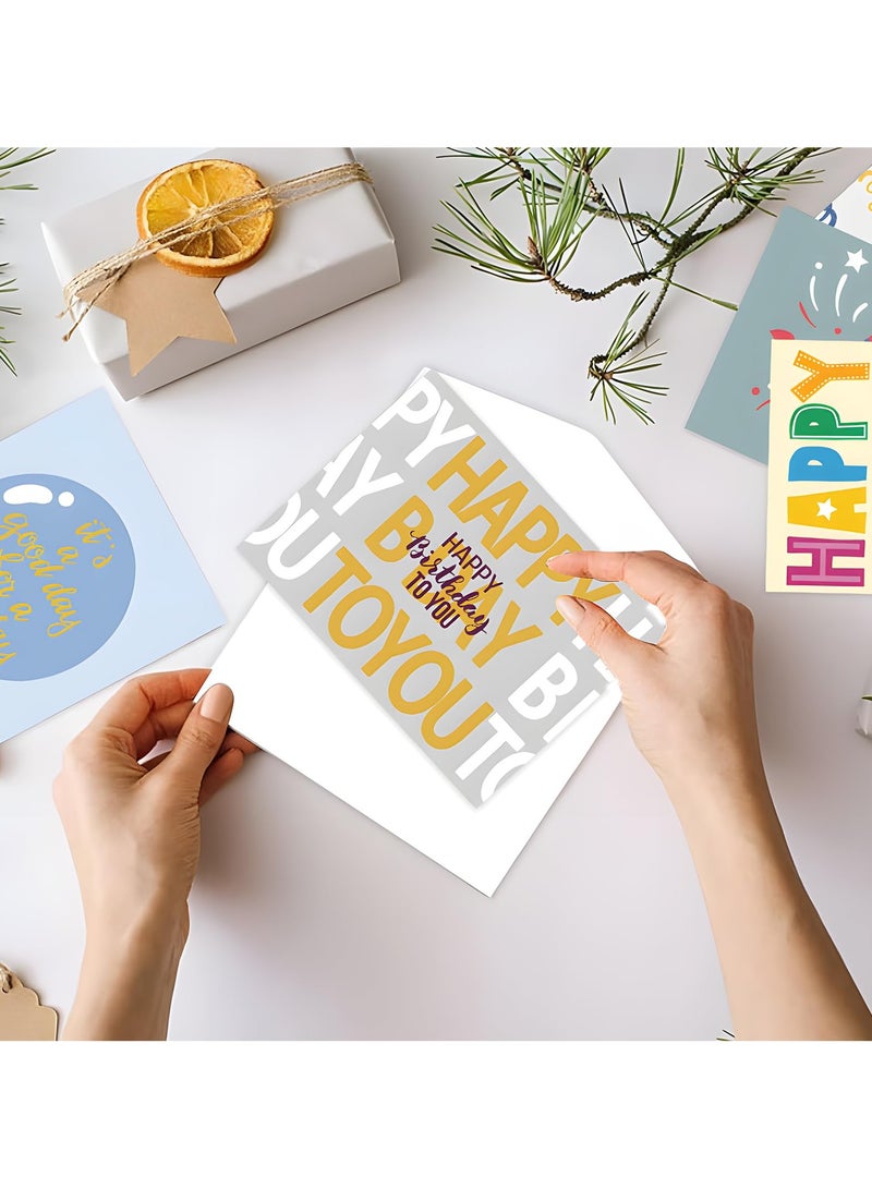 SYOSI 24 Pack Children Birthday Cards Multipack Assorted Birthday Cards Birthday Cards with Envelopes Blank Greeting Cards for Adults Kids Baby Shower Congratulations Party Business Festival - Image 4