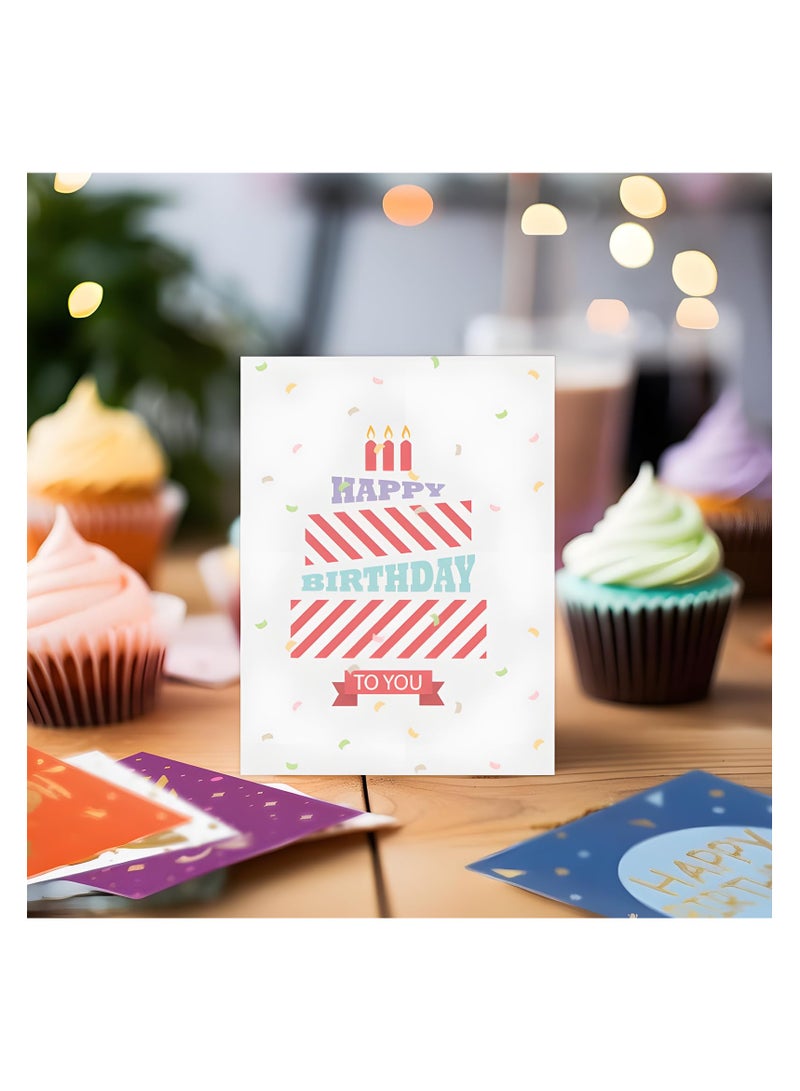 SYOSI 24 Pack Children Birthday Cards Multipack Assorted Birthday Cards Birthday Cards with Envelopes Blank Greeting Cards for Adults Kids Baby Shower Congratulations Party Business Festival - Image 3