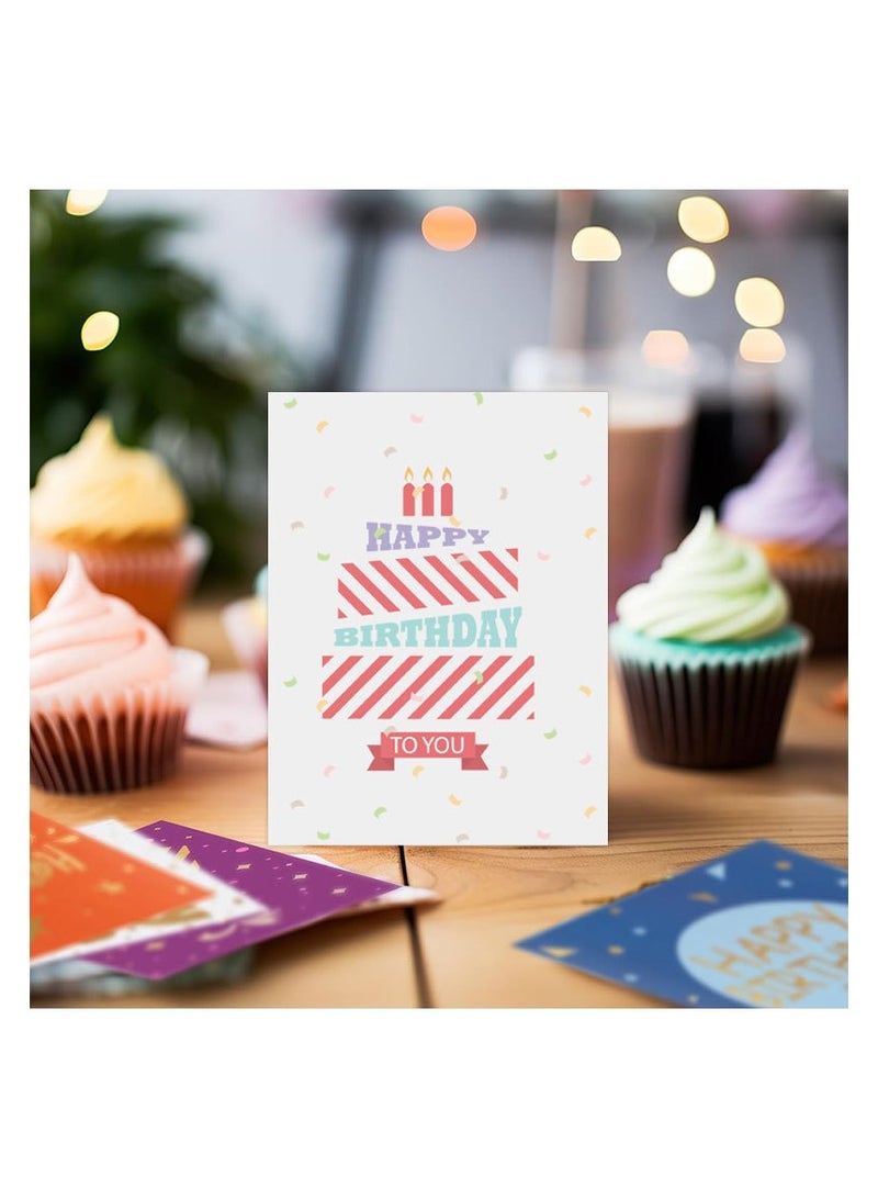 SYOSI 24 Pack Children Birthday Cards Multipack Assorted Birthday Cards Birthday Cards with Envelopes Blank Greeting Cards for Adults Kids Baby Shower Congratulations Party Business Festival - Image 5