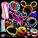 Play22 500 Glow Sticks Party Pack Necklaces And Bracelets  Ultra Bright Glow in The Dark Party Supplies Bulk 8 Mixed Colors 200 Sticks And 300 Accessories  for Halloween Christmas Birthday - Image 4
