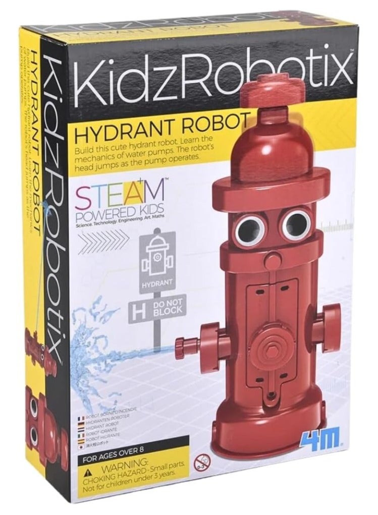 4m روبوت هيدرانت من كيدز روبوتيكس 4M – اصنع روبوتًا غريبًا يمشي بتصميم هيدرانت – مجموعة تعليمية DIY STEM للأطفال من عمر 8 سنوات فما فوق – تعلم الميكانيكا والحركة الممتعة | 00-03451 - Image 1