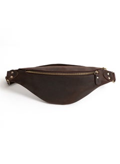 2021 Mens Leather Belt Bag Fashion Chest Sling Coffee