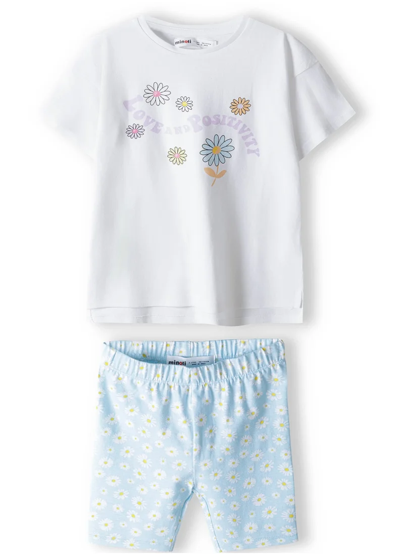 مينوتي Kids Girls T-Shirt And Cycle Short Set