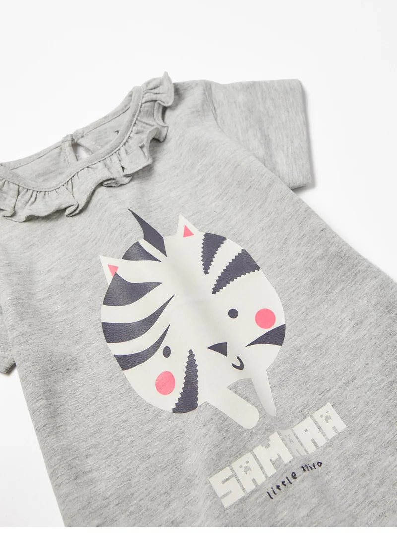 Zippy Cotton T-shirt for Baby Girls 'Samara', Gris