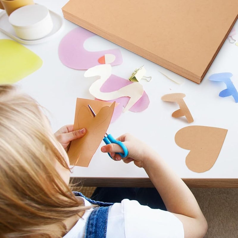 ورق كرتوني بني A4 150 جرام 100 ورقة للحرف اليدوية والدي آي والتصوير الفوتوغرافي والدعوات - Image 4