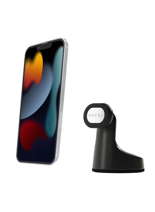 KENU Airbase Magnetic Dashboard and Windshield Car Phone Holder Mount, Magnetic Cell Phone Holder with 360-Degree Pivot and Strong Suction Cup, Compatible with Latest iPhones, Samsungs, and Androids - Image 1